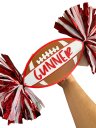 Personalized Football Cheer Pom Sign Custom Football Spirit Stick